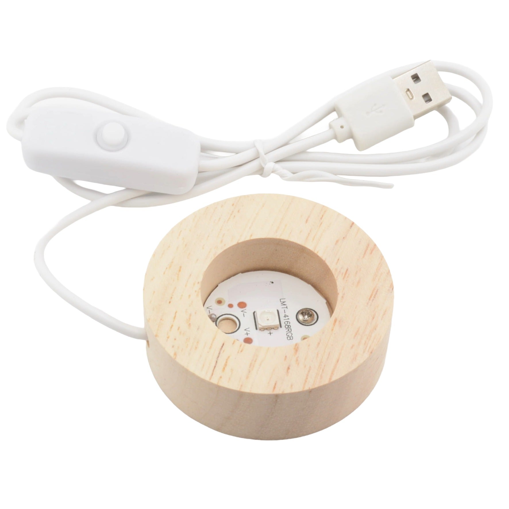 LED Colour Changing Wooden Light Base