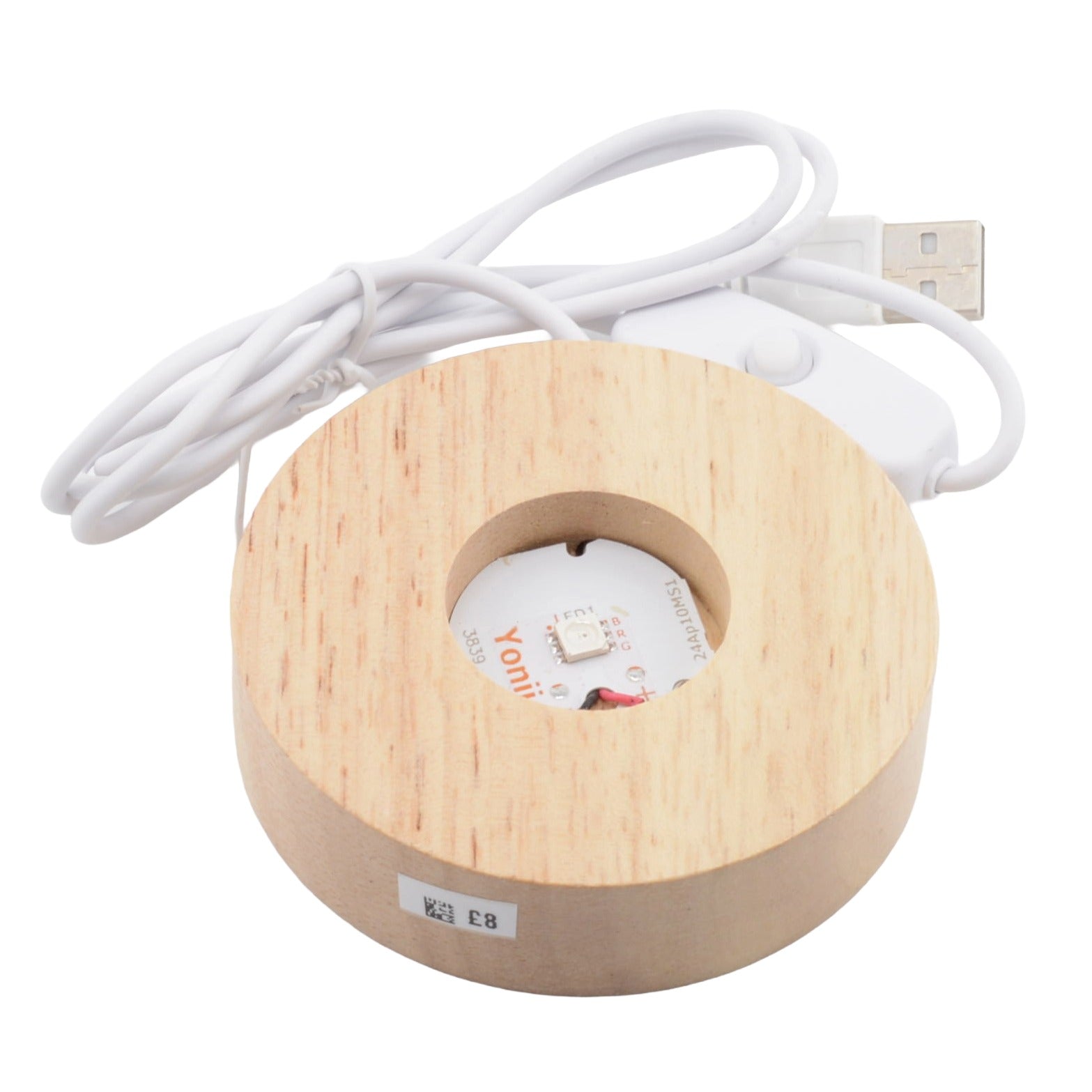 LED Colour Changing Wooden Light Base