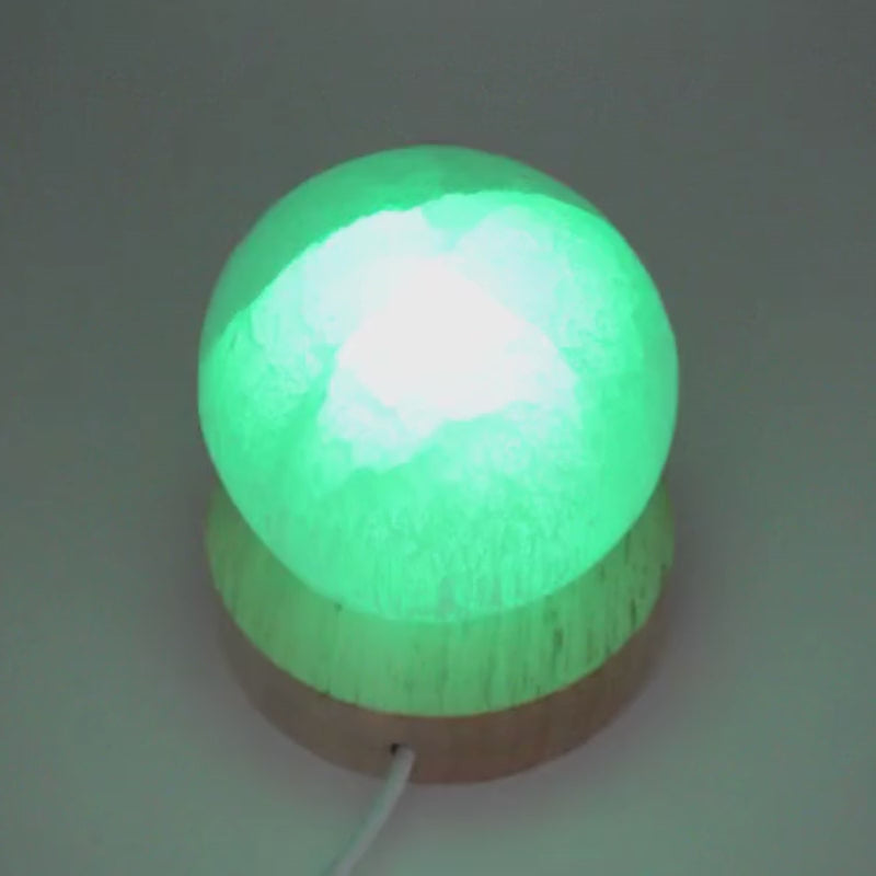 LED Colour Changing Wooden Light Base